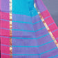 Dual Shade of Sky Blue And Violet Pure Mangalgiri Cotton By Gayathri Reddy Designer Studio | Swadesiicart