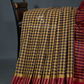 Mustard And Black With Checks Pure Mangalgiri Cotton Saree By Gayathri Reddy Designer Studio | Swadesiicart