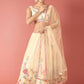House of Panchhi Cream Net Multi colour Thread & Sequinse Work Lehenga & Blouse, Dupatta | Swadesiicart