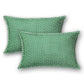LIVING ROOTS Blue & Green Jaipur Printed 210 TC King Bedsheet with 2 Pillow Covers - Swadesiicart