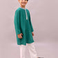 Lil Drama Shor-Gul Green Kurta Pyjama Set For Boys | Swadesiicart