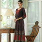 Juniper Black Georgette Festive Printed Anarkali Flared Anarkali Kurta For Women | Swadesiicart
