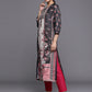 Biba Women Black & Red Ethnic Motifs Printed Kurta - Swadesiicart