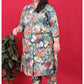 Monjolika Fashion Multicolor Rayon Floral Print Classic Co-Ord Set - Swadesiicart