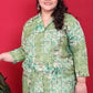 Monjolika Fashion Green Colour Rayon Floral Print Classic Co-Ord Set - Swadesiicart