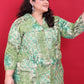 Monjolika Fashion Green Colour Rayon Floral Print Classic Co-Ord Set - Swadesiicart
