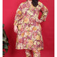 Monjolika Fashion Multicolor Rayon Floral Print Classic Co-Ord Set - Swadesiicart