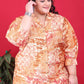 Monjolika Fashion Orange Colour Rayon Floral Print Classic Co-Ord Set - Swadesiicart