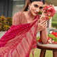 Tikhi Imli Woven Design Zari Art Silk Saree | Swadesiicart