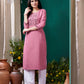 Monjolika Fashion Light Pink Maaza Cotton Hand Work With Pocket Casual Kurti - Swadesiicart