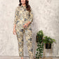 Monjolika Fashion Cream Premium Rayon Floral Printed Co Ord Set - Swadesiicart