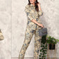 Monjolika Fashion Cream Premium Rayon Floral Printed Co Ord Set - Swadesiicart