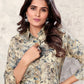 Monjolika Fashion Cream Premium Rayon Floral Printed Co Ord Set - Swadesiicart