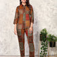 Monjolika Fashion Brown Premium Rayon Floral Printed Co Ord Set - Swadesiicart