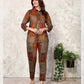 Monjolika Fashion Brown Premium Rayon Floral Printed Co Ord Set - Swadesiicart
