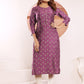 Monjolika Fashion Lavender Viscose Maslin Print With Pocket Stylish Kurti - Swadesiicart