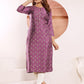 Monjolika Fashion Lavender Viscose Maslin Print With Pocket Stylish Kurti - Swadesiicart