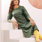 Monjolika Fashion Olive Green Viscose Maslin Print With Pocket Stylish Kurti - Swadesiicart