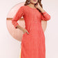 Monjolika Fashion Red Viscose Maslin Print With Pocket Stylish Kurti - Swadesiicart