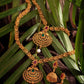 Saraf RS Jewellery Gold-Polished South Indian Imitation Bridal Temple Jewellery Set