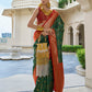 Monjolika Fashion Banarasi Silk Weaving Dark Green Trendy Saree | Swadesiicart