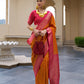 Monjolika Fashion Banarasi Silk Weaving Orange Trendy Saree | Swadesiicart