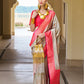 Monjolika Fashion Banarasi Silk Weaving Light Grey Trendy Saree | Swadesiicart