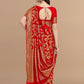 Kalini Red & Golden Floral Zari Silk Blend Banarasi Saree | Swadesiicart