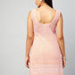 InWeave Women's Peach Sweetheart Neckline Kurta - Swadesiicart