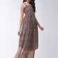 InWeave Women's Maroon Kalamkari Strappy Kurta - Swadesiicart