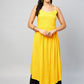 InWeave Women's Solid Yellow Strappy Kurta - Swadesiicart