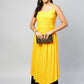 InWeave Women's Solid Yellow Strappy Kurta - Swadesiicart