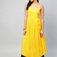 InWeave Women's Solid Yellow Strappy Kurta - Swadesiicart