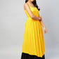 InWeave Women's Solid Yellow Strappy Kurta - Swadesiicart
