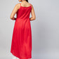 InWeave Women's Solid Red Strappy Kurta - Swadesiicart