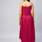 InWeave Women's Solid Maroon Strappy Kurta - Swadesiicart