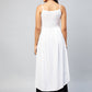 InWeave Women's Solid White Strappy Kurta - Swadesiicart