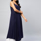 InWeave Women's Navy Blue Strappy Kurta - Swadesiicart