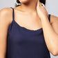 InWeave Women's Navy Blue Strappy Kurta - Swadesiicart
