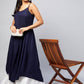InWeave Women's Navy Blue Strappy Kurta - Swadesiicart