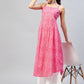 InWeave Women's Pink Lehriya Strappy Kurta - Swadesiicart