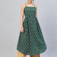 InWeave Women's Green Kantha Ikkat Strappy Kurta - Swadesiicart