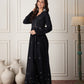 InWeave Black Mirror Work Long Anarkali Kurta - Swadesiicart