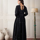InWeave Black Mirror Work Long Anarkali Kurta - Swadesiicart