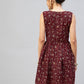 InWeave Women's Burgundy Silver Gold Printed Kurta - Swadesiicart