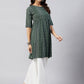 InWeave Women's Green Bandhani Shrot Anarkali Kurta - Swadesiicart