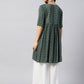 InWeave Women's Green Bandhani Shrot Anarkali Kurta - Swadesiicart