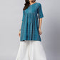 InWeave Women's Ocean Bandhani Shrot Anarkali Kurta - Swadesiicart