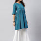 InWeave Women's Ocean Bandhani Shrot Anarkali Kurta - Swadesiicart