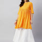 InWeave Women's Yellow Bandhani Short Anarkali Kurta - Swadesiicart